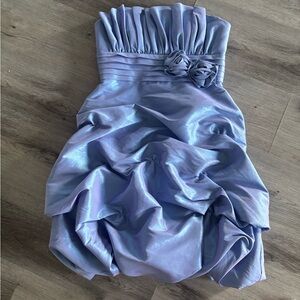 Laura Petites Elegant Strapless Lavender Dress